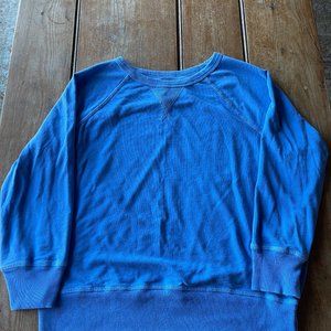 Blue Garment-Dyed J Crew T-shirt Sweatshirt Size Small
